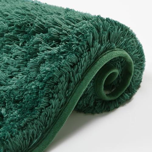 Deconovo Christmas Bath Mat, Luxury Bathroom Mat, Extra Soft Plush Bathroom Rugs, Green Bathroom Rugs Non-Slip Washable, Super Absorbent Shaggy Machine Wash & Dry Bath Rugs (36 x 24, Hunter Green) - SHOP NO2CO2