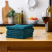 DII Basic Terry Collection Solid Windowpane Dishcloth Set, 12x12, Teal, 6 Count - SHOP NO2CO2