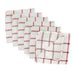 DII Scrubber Dishcloths Collection Windowpane Dishrag Set, 12x12, White/Red Stripe, 6 Piece - SHOP NO2CO2