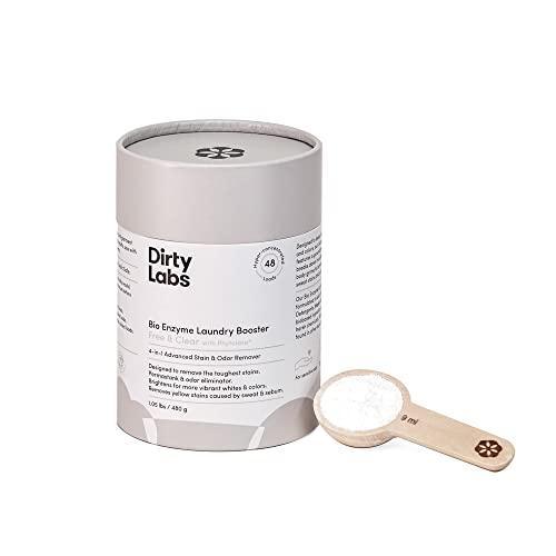 Dirty Labs | Scent Free | Bio Enzyme Laundry Booster | 48 Loads (1 lb) | Hyper Concentrated | High Efficiency & Standard Machine Washer | Nontoxic, Biodegradable | Stain & Odor Removal Enzyme Boosters - SHOP NO2CO2