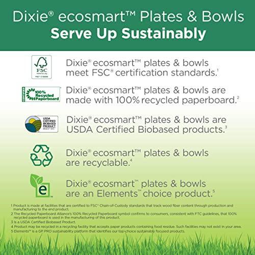 Dixie® ecosmart® 10-1/16” 100% Recycled Fiber Paper Plates by GP PRO (Georgia-Pacific), RFP10WS, 500 Count (125 Plates Per Pack, 4 packs Per Case) - SHOP NO2CO2