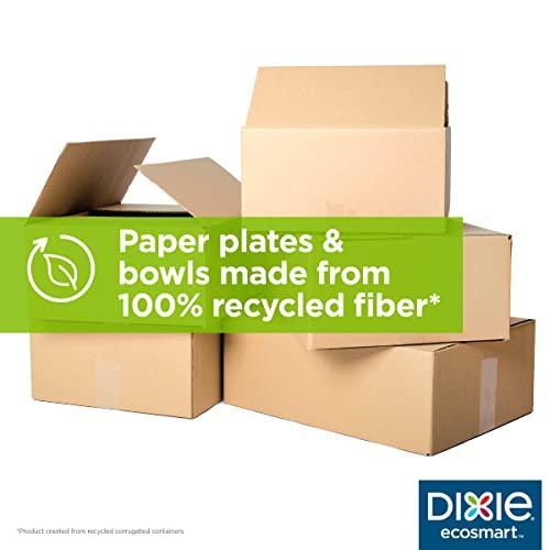 Dixie® ecosmart® 10-1/16” 100% Recycled Fiber Paper Plates by GP PRO (Georgia-Pacific), RFP10WS, 500 Count (125 Plates Per Pack, 4 packs Per Case) - SHOP NO2CO2