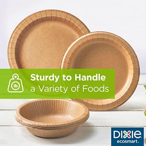 Dixie® ecosmart® 10-1/16” 100% Recycled Fiber Paper Plates by GP PRO (Georgia-Pacific), RFP10WS, 500 Count (125 Plates Per Pack, 4 packs Per Case) - SHOP NO2CO2