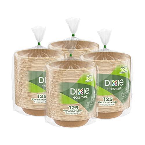 Dixie ecosmart‚ 20oz 100% Recycled Fiber Paper Bowls by GP PRO (Georgia-Pacific), RFB20WS, 500 Count (125 Bowls Per Pack, 4 packs Per Case) - SHOP NO2CO2