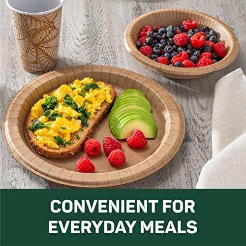 Dixie EcoSmart from The Makers of Dixie 100% Recycled Fiber Paper Plates, 8.5in Lunch or Light Dinner Size Disposable, 50 Eco-Friendly Plates - SHOP NO2CO2