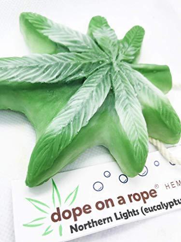 Dope on a Rope Pack of 2 Soaps, Soap on a Rope, Stocking Fillers, Funny Gifts for Men, Northern Lights and Blue Dream, Handmade Soap Bar, Hemp Soap, Peppermint Basil - SHOP NO2CO2