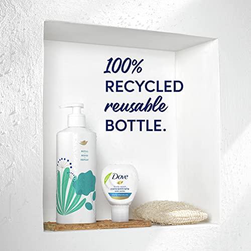 Dove Concentrate Refill and 100 percent Recycled Reusable Bottle for Instantly Soft Skin Daily Moisture Starter Kit for Lasting Nourishment Body Care 4 Fl oz (makes 16 Fl oz) - SHOP NO2CO2