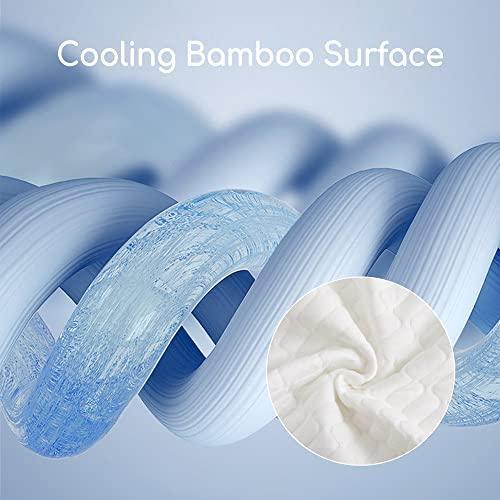 Dreamhood Cooling Memory Foam Pillows King for Sleeping Adjustable Fill Bed Pillows Cool Bamboo Surface Pillows with Washable Pillowcase, Extra Fill Included - SHOP NO2CO2