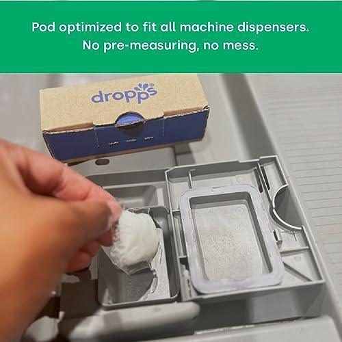 Dropps Dishwasher Detergent | Lemon, 32 Pods | Deep Cleans for Sparkling, Shiny Dishes| Low-Waste Packaging | No Rinse Aid or Pre-Wash Needed | Powered by Natural Mineral-Based Ingredients - SHOP NO2CO2