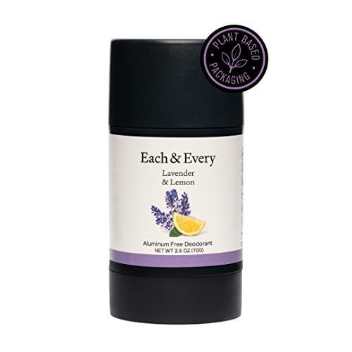 Each & Every Natural Aluminum-Free Deodorant for Sensitive Skin with Essential Oils, Plant-Based Packaging, Lavender & Lemon, 2.5 Oz. - SHOP NO2CO2