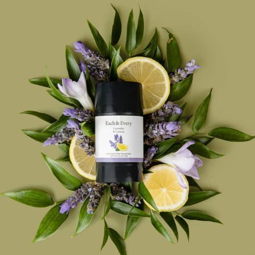 Each & Every Natural Aluminum-Free Deodorant for Sensitive Skin with Essential Oils, Plant-Based Packaging, Lavender & Lemon, 2.5 Oz. - SHOP NO2CO2