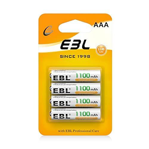 EBL AAA Rechargeable Batteries (4 Counts) 1100mAh Pre-Charged Triple A NiMH Battery with Retail Package - SHOP NO2CO2