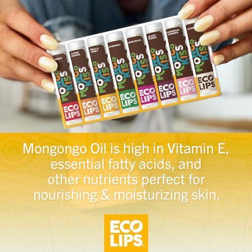 Eco Lips Mongo Kiss Certified Organic Lip Balm Variety 8-pack with Mongongo Oil & Cocoa Butter to Moisturize Dry Chapped Lips | Made in USA - SHOP NO2CO2