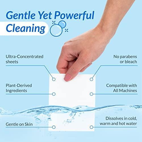 Ecocacy Eco-Friendly Laundry Detergent Sheets - Biodegradable, Zero Waste & Plastic Free - Plant-based, No Mess, Gentle on Skin & Travel-friendly Detergent Strips - Fresh Linen Scent, 60 Sheets - SHOP NO2CO2