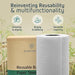 Ecolifestyle Reusable Bamboo Paper Towels washable | 3 Rolls of washable paper towels with 20 Sheets each | Kitchen Cleaning Rolls Alternative Paperless Towels | Eco Friendly (3) - SHOP NO2CO2