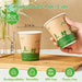 ECOLipak 300 Pack Compostable Paper Cups, 8 oz Biodegradable Disposable Paper Coffee Cups with PLA Lined, Eco friendly Hot Drinking Cups for Party, Picnic,Travel,and Events - SHOP NO2CO2