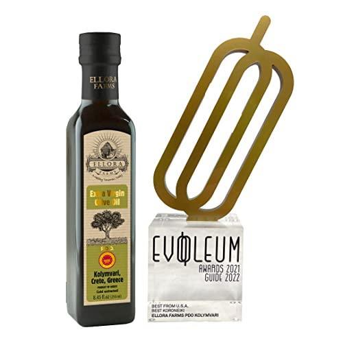 Ellora Farms, Organic Greek Extra Virgin Olive Oil and PDO, Traceable, Kosher and First Cold Press, High Polyphenols, 8.5 oz. Glass Bottles, Combo Pack of 2 (ORGANIC & PDO) - SHOP NO2CO2