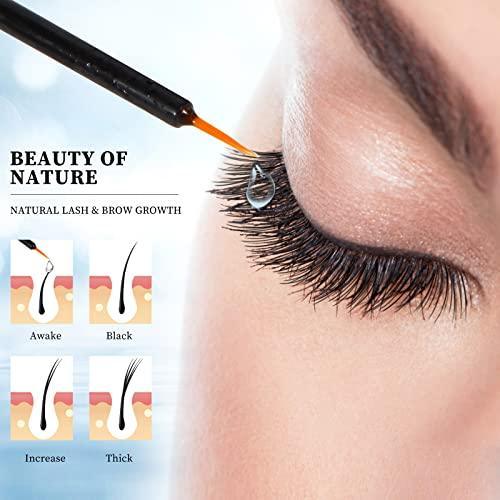 Eyelash Growth Serum - Fuller & Longer Looking Eyelashes Lash Enhancing Serum for Natural Lashes or Lash Extensions & Brows, Vegan & Cruelty-Free - SHOP NO2CO2