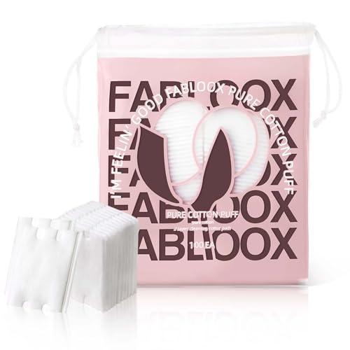 FABLOOX Cotton Pads for Face, Facial Lip Eye Makeup Remover Pads, 100% Pure Cotton Squares, Hypoallergenic, Lint Free Triple Layers Cosmetic Cotton Pads for Toner and Skin Care Products(100 Count) - SHOP NO2CO2