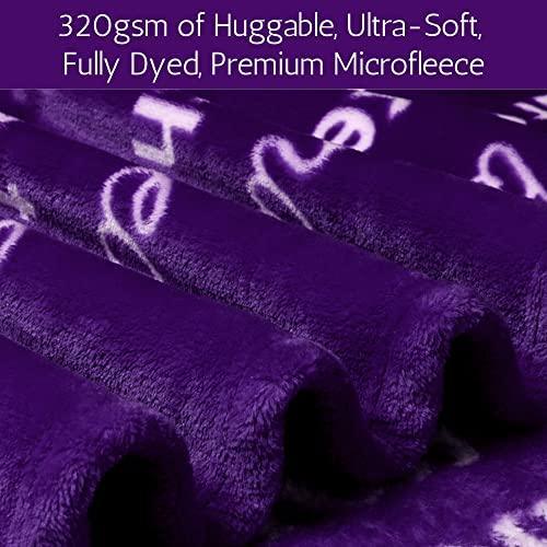 FILO ESTILO Funny Gifts for Best Friends Women, Funny Best Friend Blanket with Fun Quotes and Sayings, Friendship Birthday Gifts for BFF, Bestie 60x50 Inches (Purple, Fleece) - SHOP NO2CO2