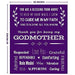 FILO ESTILO Godmother Gifts from Godchild, Godmother Blanket, Christmas Gifts for Godmother, Birthday, Mothers Day, Christmas, Throw 60x50 Inches (Purple) - SHOP NO2CO2