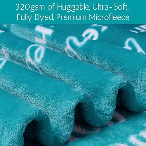 FILO ESTILO Religious Gifts for Mom, Bible Verse Blanket, Gifts for Christian Women, Men, Catholic Gifts for Elderly Women, Faith, Spiritual, Prayer Gifts 60x50 Inches (Teal) - SHOP NO2CO2