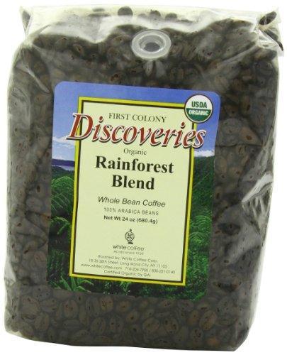 First Colony Organic Fair Trade Whole Bean Coffee, Rainforest, 24-Ounce - SHOP NO2CO2