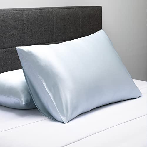 Fishers Finery 25mm 100% Pure Mulberry Silk Pillowcase, Good Housekeeping Winner (Blue, King) - SHOP NO2CO2