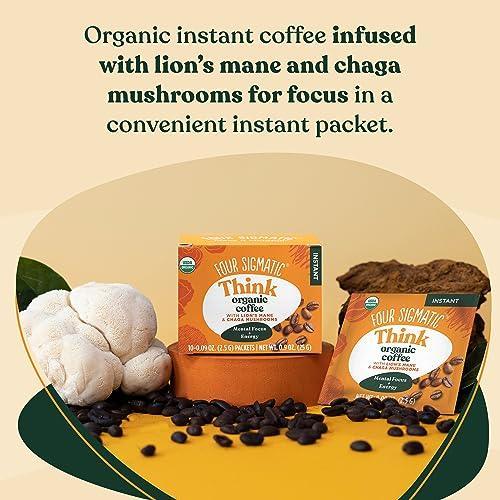 Four Sigmatic Mushroom Mix Coffee Lion's Mane | Think | Pack of 3 (30 Packets Total) - SHOP NO2CO2