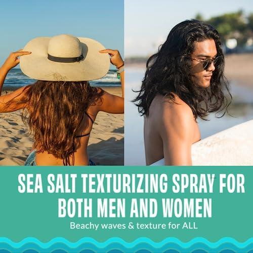 FoxyBae Sea Salt Spray for Hair Men & Women - Texture Spray for Hair - Volumizing & Hair Texturizing Spray with Biotin for Hair Growth, Thickening - Wavy Hair Products - 8 Fl oz - SHOP NO2CO2