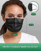 FriCARE Made in USA, 4-ply Black Disposable Face Mask ECOGUARD, ASTM Level 3 Performance Proven in Third Party Independent Labs Studies Pack of 50 - SHOP NO2CO2