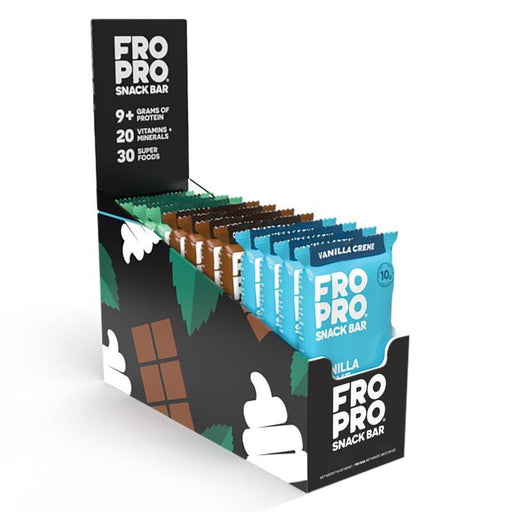 FROPRO Plant Protein Snack Bars - Plant powered peanut butter protein bars. All-Natural, Gluten-Free, Dairy-Free, Soy-Free, & Non-GMO | The OG's, 12 Pack - SHOP NO2CO2