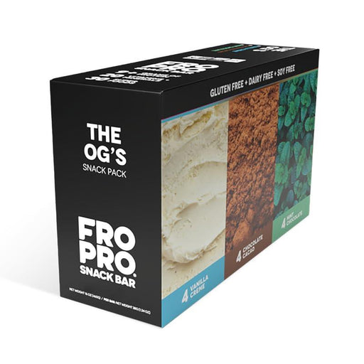 FROPRO Plant Protein Snack Bars - Plant powered peanut butter protein bars. All-Natural, Gluten-Free, Dairy-Free, Soy-Free, & Non-GMO | The OG's, 12 Pack - SHOP NO2CO2