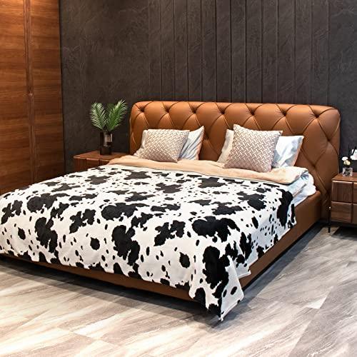 Fuzzy Black Cow Print Blanket Adult Baby Soft Warm Cozy Fleece Blanket Soft & Warm Fleece Flannel Blanket(40 * 50in) - SHOP NO2CO2