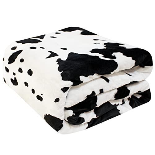 Fuzzy Black Cow Print Blanket Adult Baby Soft Warm Cozy Fleece Blanket Soft & Warm Fleece Flannel Blanket(40 * 50in) - SHOP NO2CO2