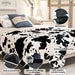 Fuzzy Black Cow Print Blanket Adult Baby Soft Warm Cozy Fleece Blanket Soft & Warm Fleece Flannel Blanket(40 * 50in) - SHOP NO2CO2