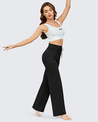 G4Free Wide Leg Pants for Women Yoga Pants High Waist Sweatpants with Pockets Stretch Lounge Pants Comfy Workout - SHOP NO2CO2