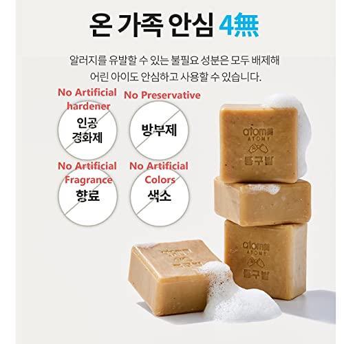 GASHINA STORY Atomy Cleansing Bar, Face and Body Soap Cleanser 3pcs Set - Zero Waste, Natural ingredients for Sensitive Skin - SHOP NO2CO2