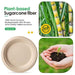 Gezond 100% Compostable Paper Plates 7 Inch, 150pcs Disposable Heavy-Duty Plates Unbleached Biodegradable Plate Made of Sugarcane Fiber - SHOP NO2CO2