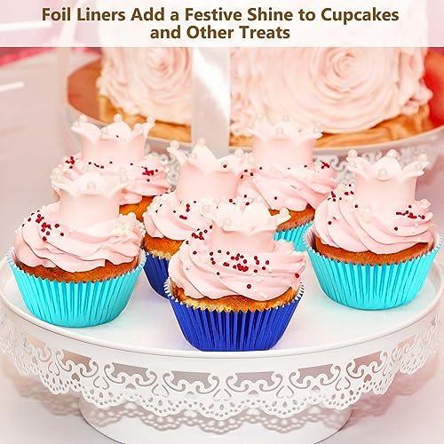 Gifbera Navy Blue Foil Cupcake Liners 200-Count Standard Size Muffin Paper Baking Cups - SHOP NO2CO2