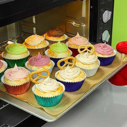 Gifbera Navy Blue Foil Cupcake Liners 200-Count Standard Size Muffin Paper Baking Cups - SHOP NO2CO2