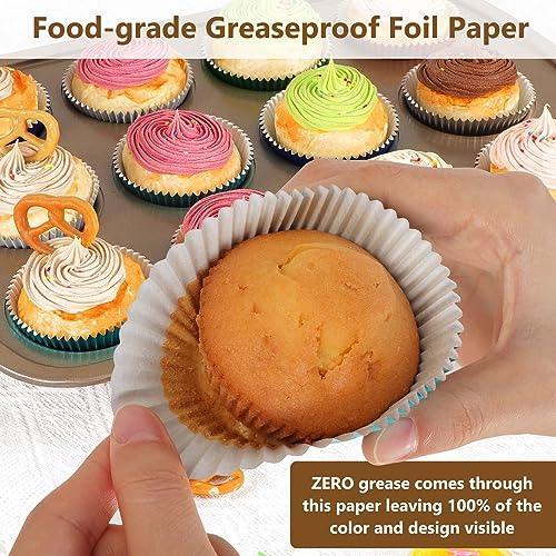 Gifbera Navy Blue Foil Cupcake Liners 200-Count Standard Size Muffin Paper Baking Cups - SHOP NO2CO2