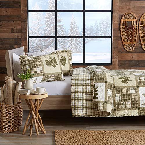 Great Bay Home Bedding Set, Lodge Bedspread Size Quilt with 2 Shams, Cabin 3 Piece Reversible All Season Quilt Set, Rustic Quilt Coverlet Bed Set, Stonehurst Collection, Full/Queen - SHOP NO2CO2