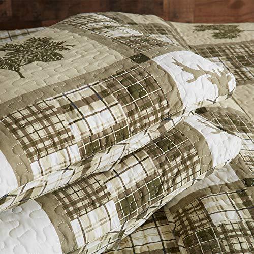 Great Bay Home Bedding Set, Lodge Bedspread Size Quilt with 2 Shams, Cabin 3 Piece Reversible All Season Quilt Set, Rustic Quilt Coverlet Bed Set, Stonehurst Collection, Full/Queen - SHOP NO2CO2