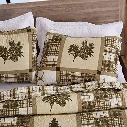 Great Bay Home Bedding Set, Lodge Bedspread Size Quilt with 2 Shams, Cabin 3 Piece Reversible All Season Quilt Set, Rustic Quilt Coverlet Bed Set, Stonehurst Collection, Full/Queen - SHOP NO2CO2