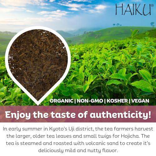 Haiku Japanese Hojicha Roasted Green Tea, 100% Organic, 16 Count Tea Bag, 1.13 Oz - SHOP NO2CO2