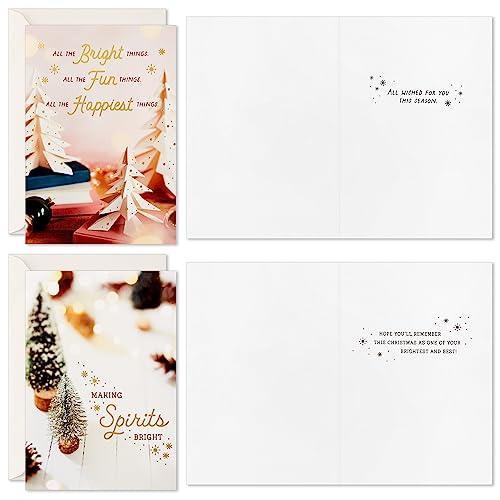 Hallmark Cute Christmas Card Assortment (16 Cards and Envelopes) Warm Wishes, Let it Glow - SHOP NO2CO2