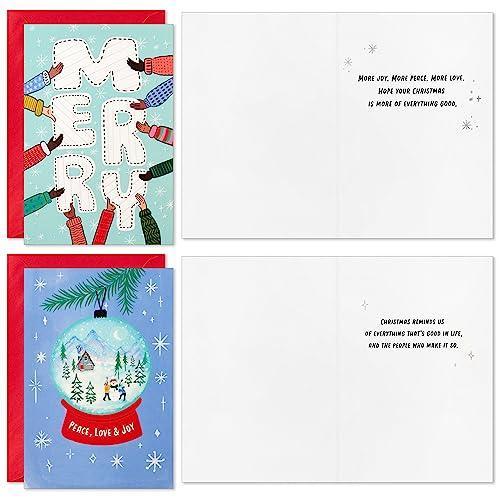 Hallmark Pastel Boxed Christmas Card Assortment (24 Cards and Envelopes) Hope, Unity, Kindness - SHOP NO2CO2