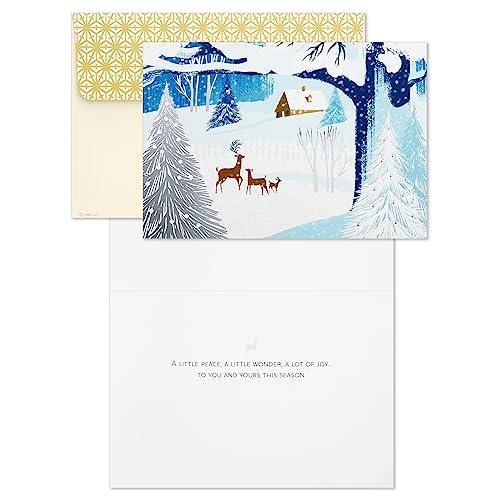 Hallmark Snowy Winter Scene Boxed Christmas Cards (16 Cards and Envelopes) - SHOP NO2CO2