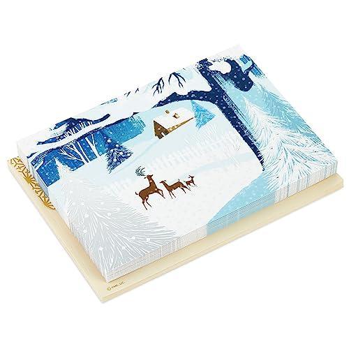 Hallmark Snowy Winter Scene Boxed Christmas Cards (16 Cards and Envelopes) - SHOP NO2CO2